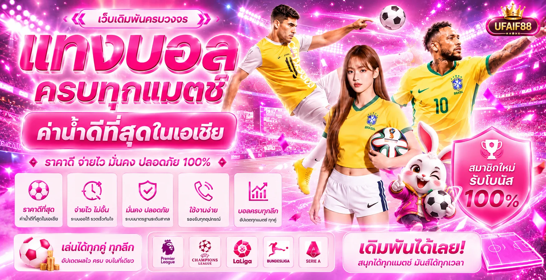 แบนเนอร์กีฬาและผลบอลสด UFAIF88 บนมือถือ